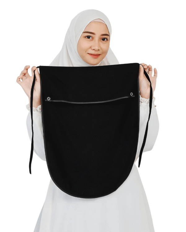 Stylish Black Niqab for Girls – Elegant, Modest & Comfortable Wear - Image 2