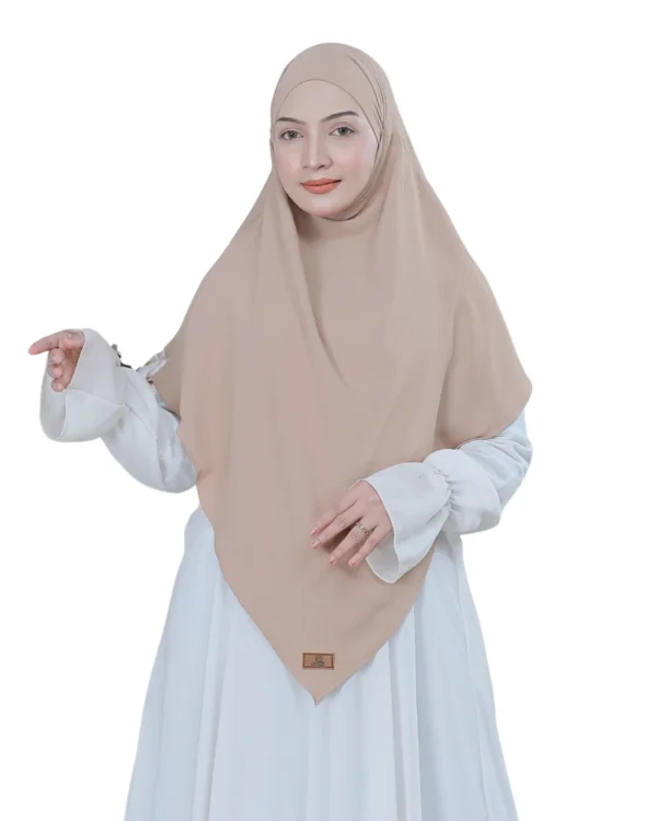 Light Beige Premium Plain Hijab for Girls