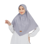 Sophisticated Patterned Grey Hijab for Girls – Stylish, Comfortable & Modest Wear