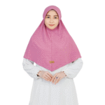 Charming Patterned Mauve Hijab for Girls – Elegant & Comfortable Wear