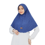 Vibrant Textured Blue Hijab for Girls – Elegant & Comfortable Wear