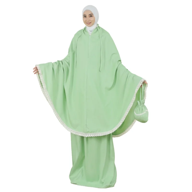 1 Sage Portable Floral Prayer Dress for Girls