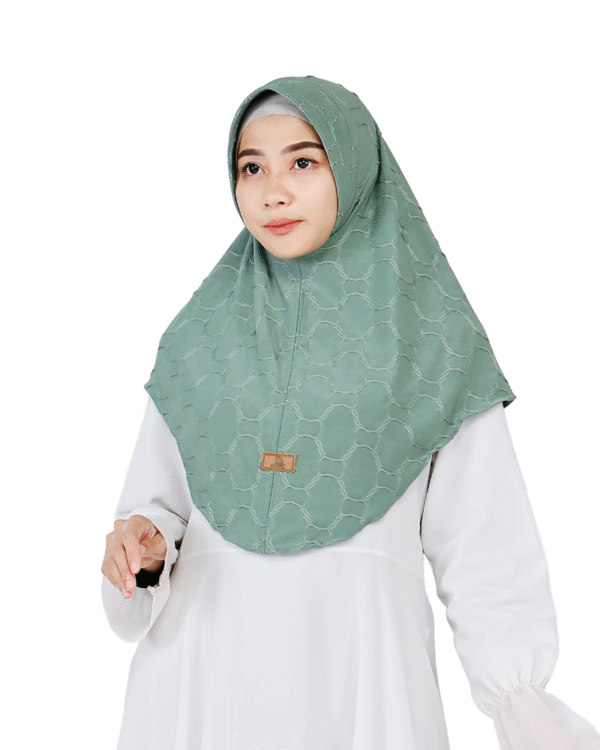 Elegant Patterned Dusty Green Hijab for girls
