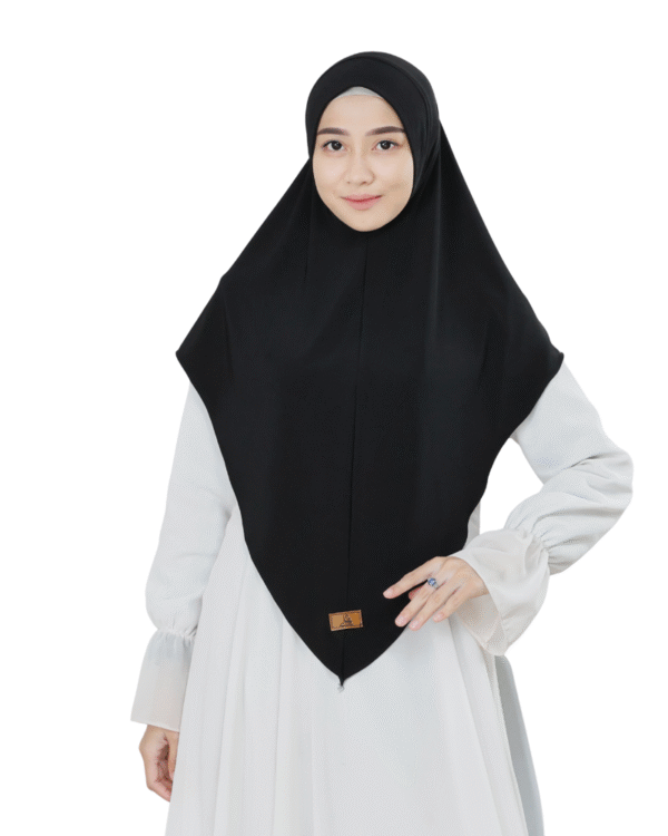 Classic Solid Black Hijab for Girls
