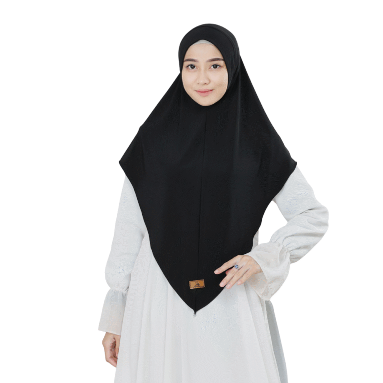 Classic Solid Black Hijab for Girls