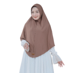 Classic Solid Taupe Hijab for Girls – Elegant & Timeless Wear
