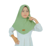 Decent Light Green Hijab for Kids – Soft, Modest & Comfortable Wear
