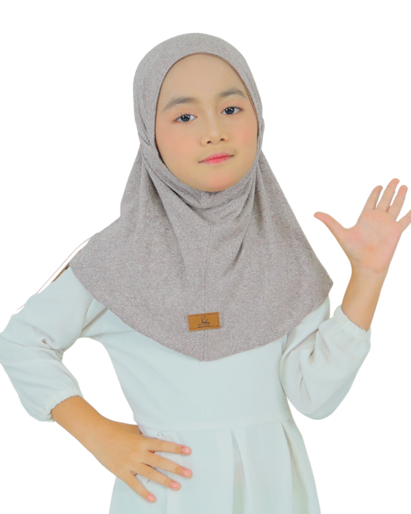 Modest Heather Taupe Hijab for Kids
