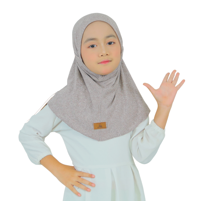 Modest Heather Taupe Hijab for Kids