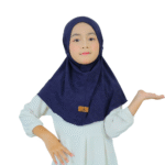 Elegant Navy Blue Hijab for Kids – Soft, Stylish & Comfortable Wear