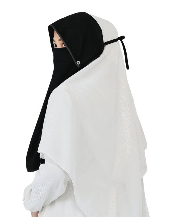 Stylish Black Niqab for Girls – Elegant, Modest & Comfortable Wear - Image 3