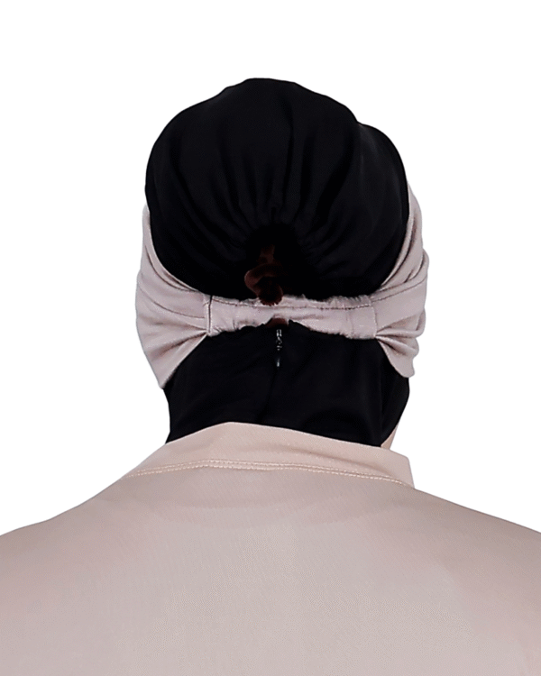 Stylish Beige Turban for Girls – Soft, Elegant & Comfortable Wear - Image 3