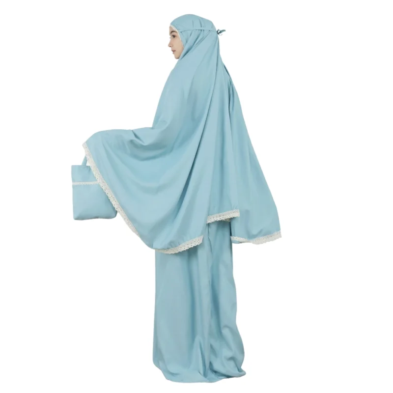 Sky Blue Portable Prayer Dress For girls