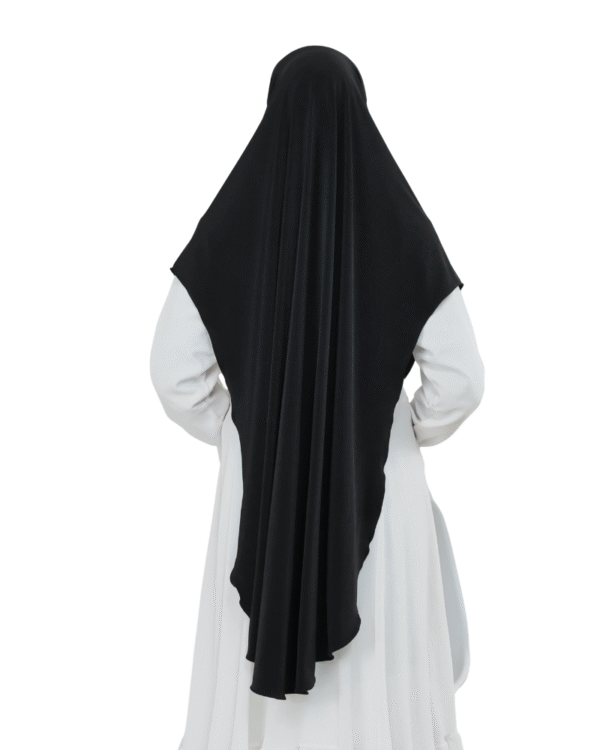 Classic Solid Black Hijab for Girls – Timeless & Comfortable Wear - Image 3