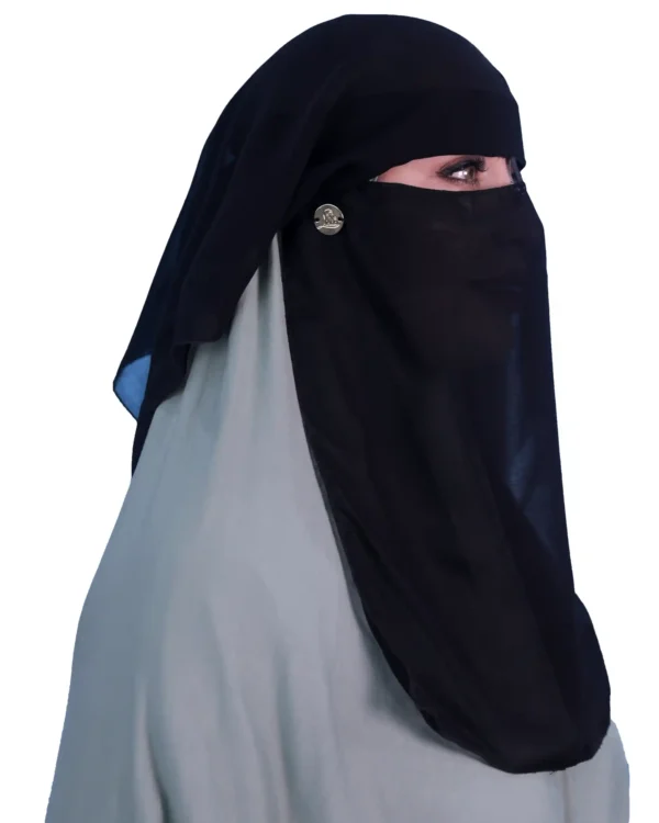 Classic Two Layer Black Niqab