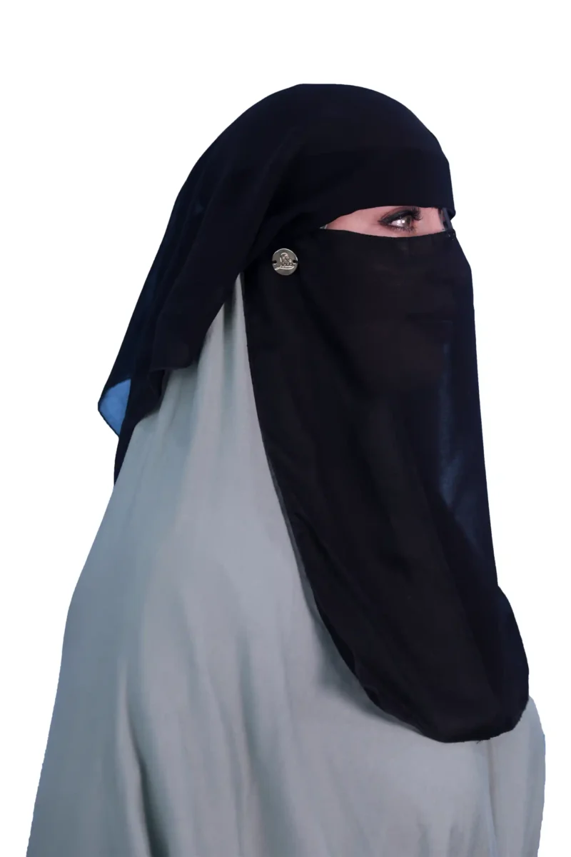 Classic Two Layer Black Niqab