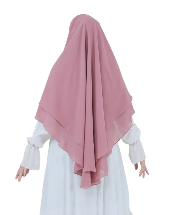 Graceful Dusty Rose Instant Hijab for Girls – Soft & Elegant - Image 3