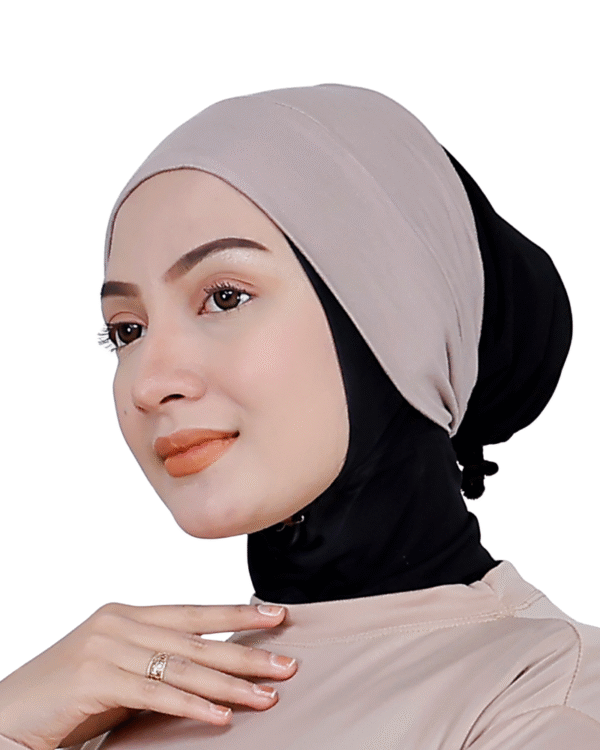 Stylish Beige Turban for Girls – Soft, Elegant & Comfortable Wear - Image 2