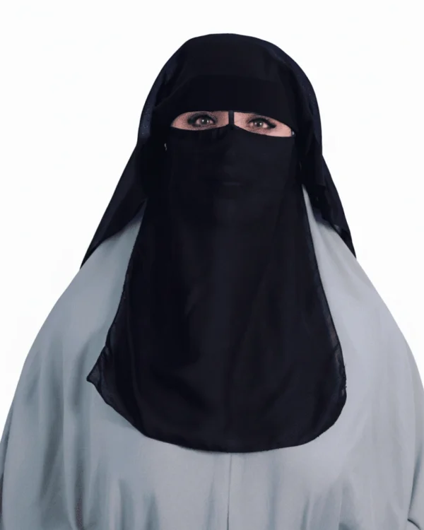Classic Two Layer Black Niqab