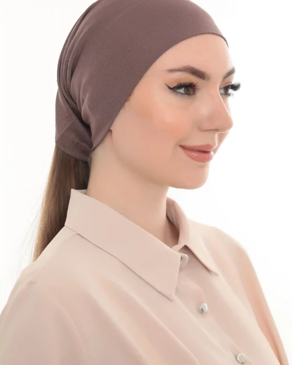 Mocha Brown Tie Back Turban Bandana – Elegant & Comfy - Image 4