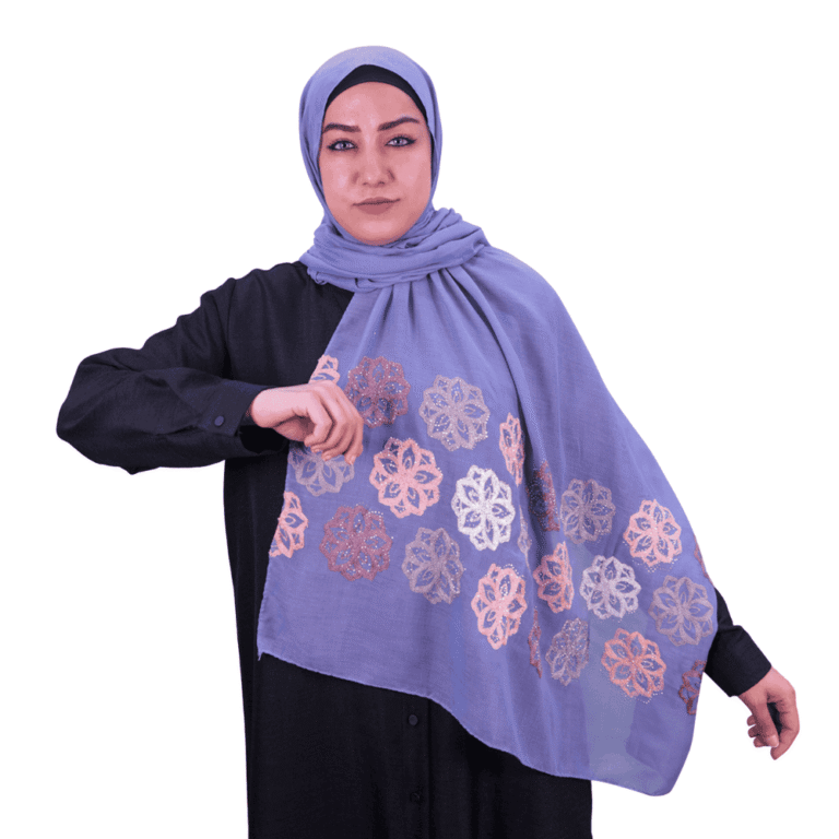 Embellished Pastel Lavender Shawl