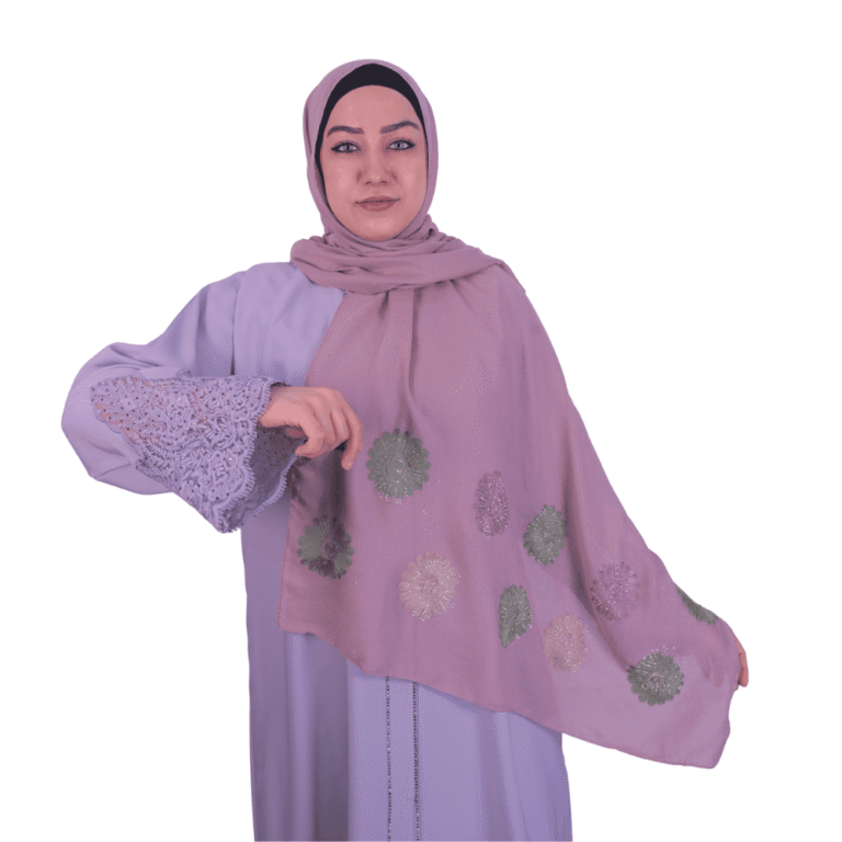 Embellished Dusty Rose Shawl for Women