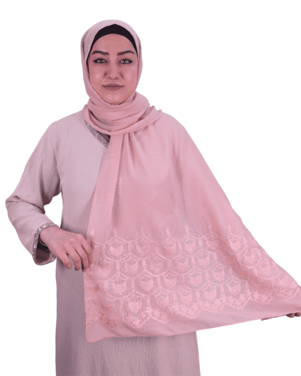 Embellished Pastel Pink Shawl