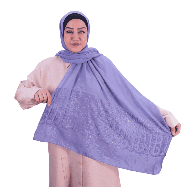 Embellished Pastel Lavender Shawl