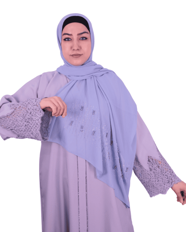 Elegant Lilac Embellished Shawl