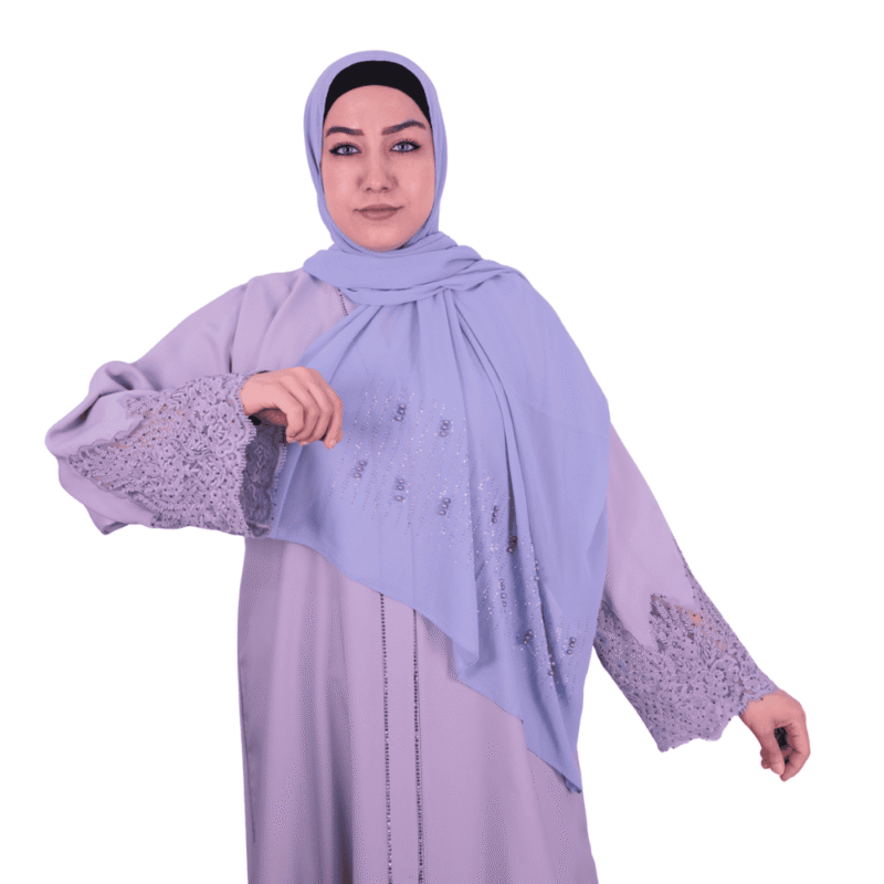 Elegant Lilac Embellished Shawl
