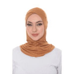 Full Coverage Caramel Crossover Turban – Soft & Elegant