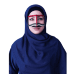 Beaded Battoulah with Navy Blue Niqab – Elegant & Modest