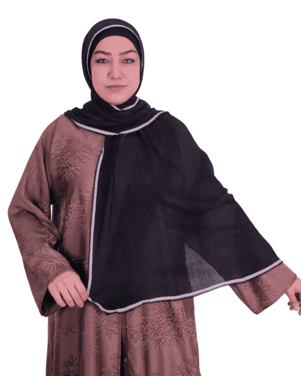 Elegant Earth Tone Embroidered Shawl Set