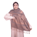 Taupe Urban Jacquard Oversized Shawl – Soft & Stylish