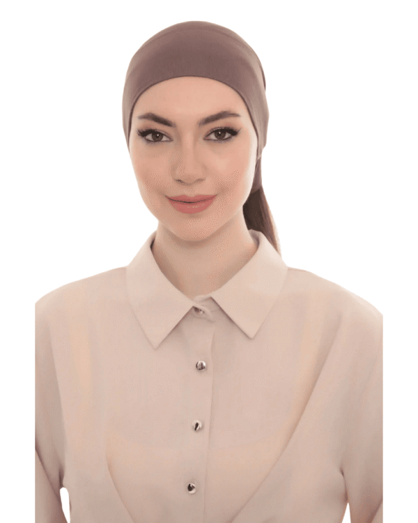 Mocha Brown Tie Back Turban Bandana
