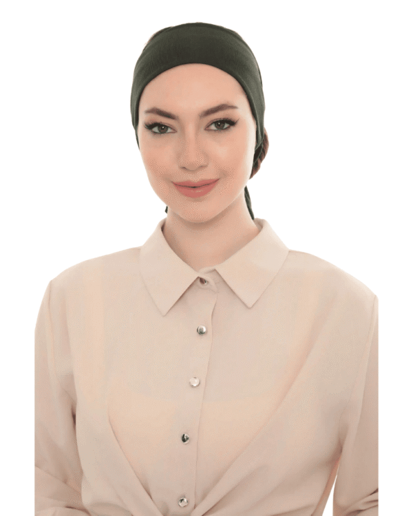 Olive Green Tie Back Turban Headband