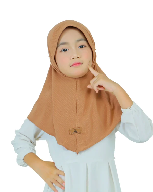 Brown Cotton Hijab for Girls