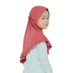 Rose Textured Cotton Hijab for Kids – Soft, Elegant & Everyday Wear