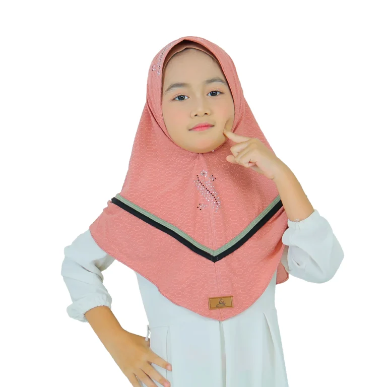 Dusty Pink Cotton Hijab for Kids