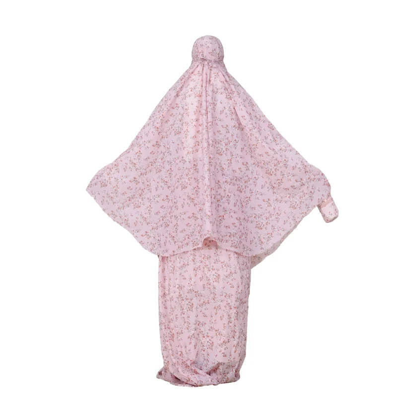 Pink Floral Prayer Dress for Girls