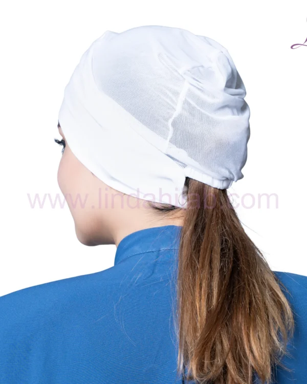 Snow White Tie Back Turban – Adjustable & Pure Comfort Fit - Image 5