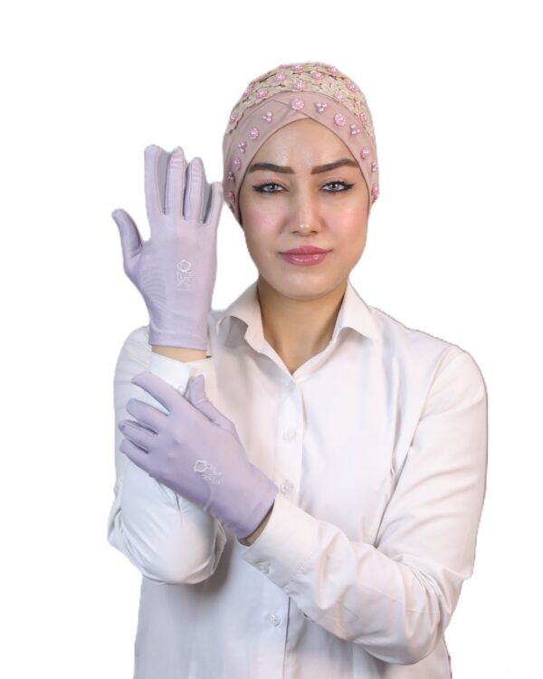 Floral Embroidered Modest Gloves – Multi-Color Collection Product Description