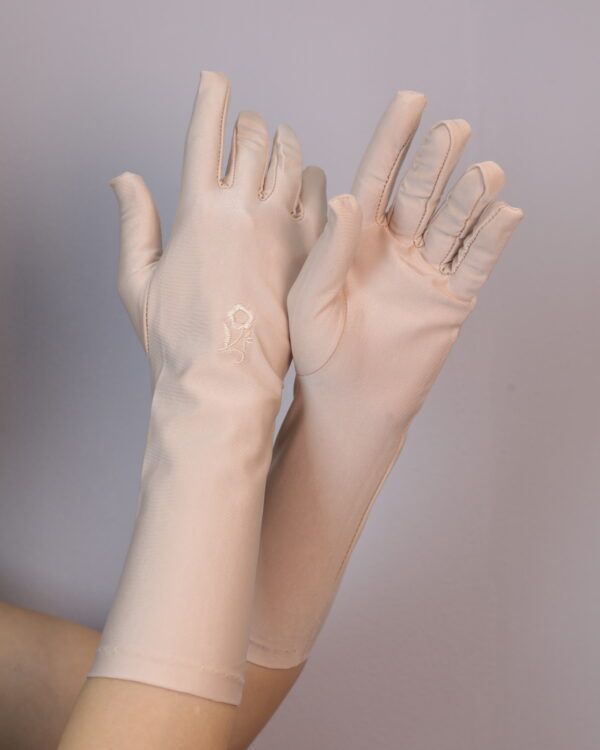 Long Floral Embroidered Modest Gloves – Forearm Length Collection - Image 7