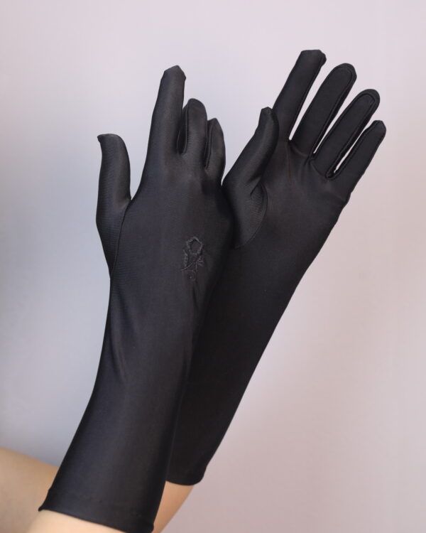 Long Floral Embroidered Modest Gloves – Forearm Length Collection - Image 6