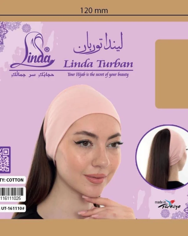 Soft Stretch Hijab Under-Cap Bandana – Plain Blush Pink - Image 7