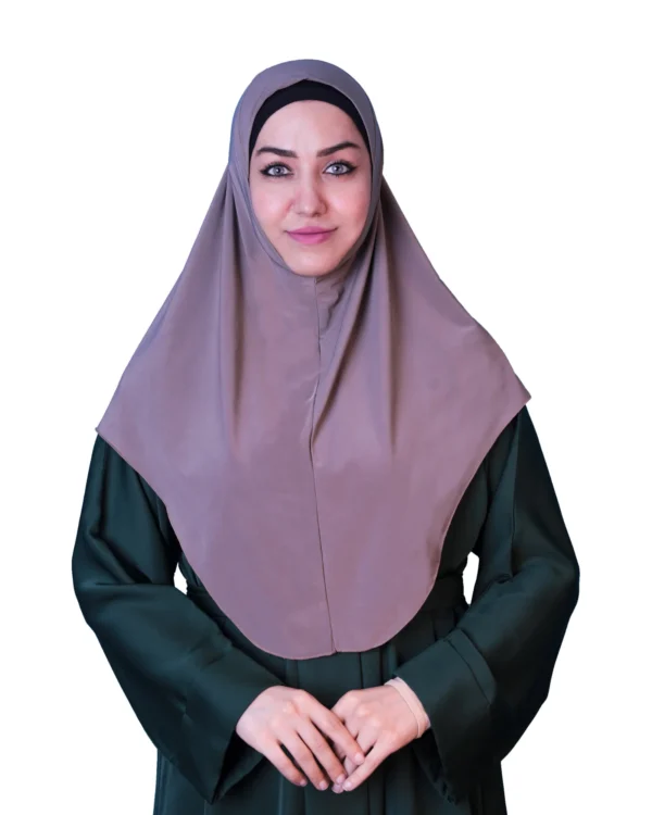 Women's Instant Khimar Bergo Hijab – Warm Taupe Mocha