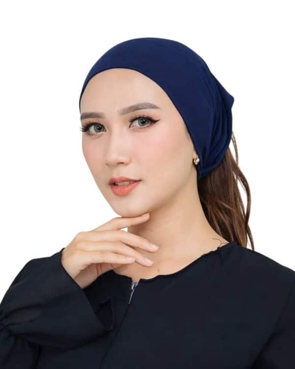 Women's Indonesian Ninja Ciput Inner Cap with Ponytail Hole – Warm Beige / Latte - Image 14