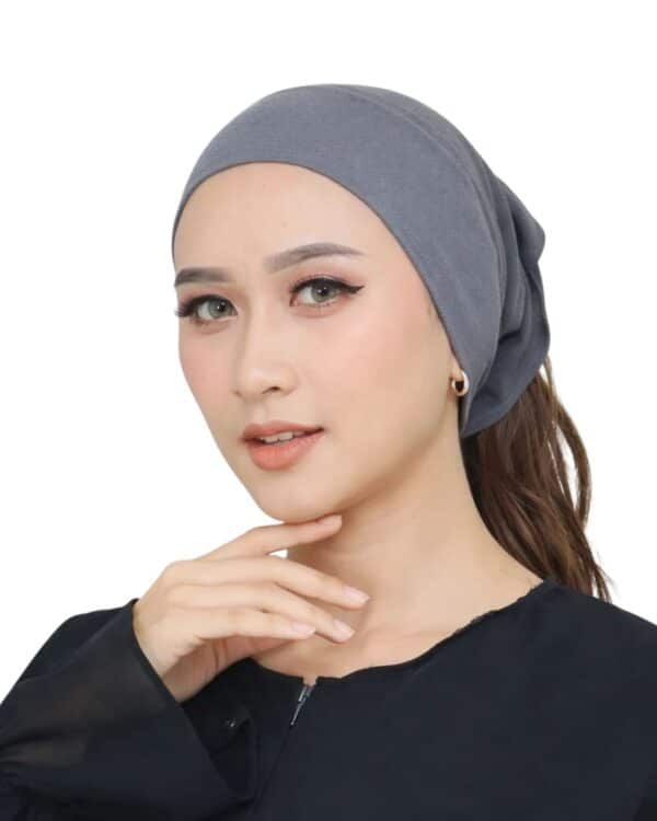 Women's Indonesian Ninja Ciput Inner Cap with Ponytail Hole – Warm Beige / Latte - Image 12