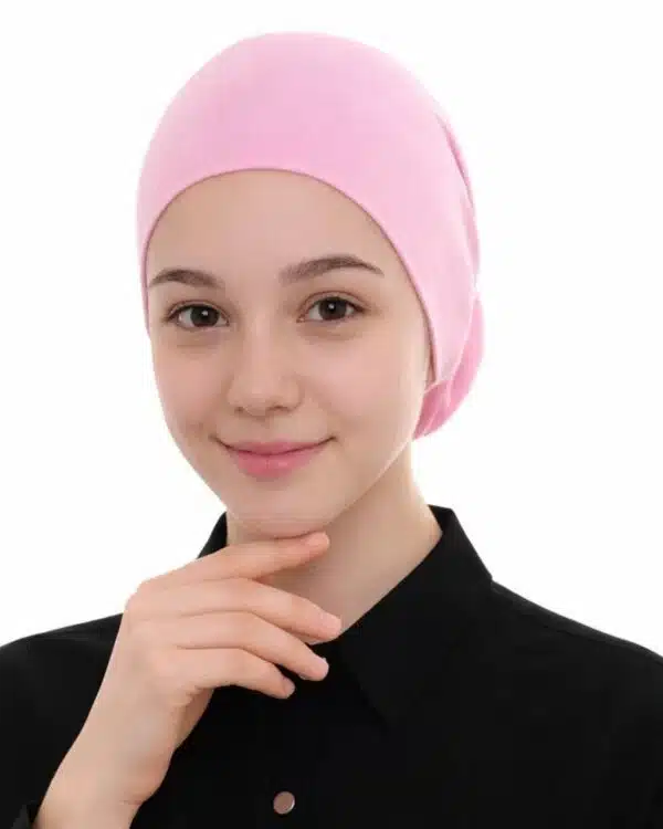 Junior Pull-On Hijab Under-Cap – Plain Olive Green / Girls' Size - Image 13
