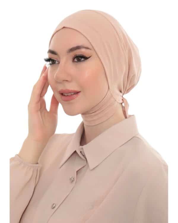 Minimalist Jersey Turban Hijab Cap – Lightweight Stretch Undercap - Image 5